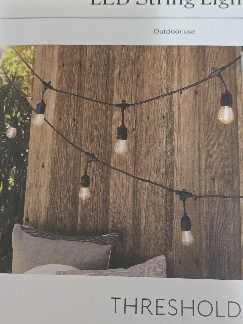 Threshold 10ct LED Non-Drop Outdoor Café String Lights